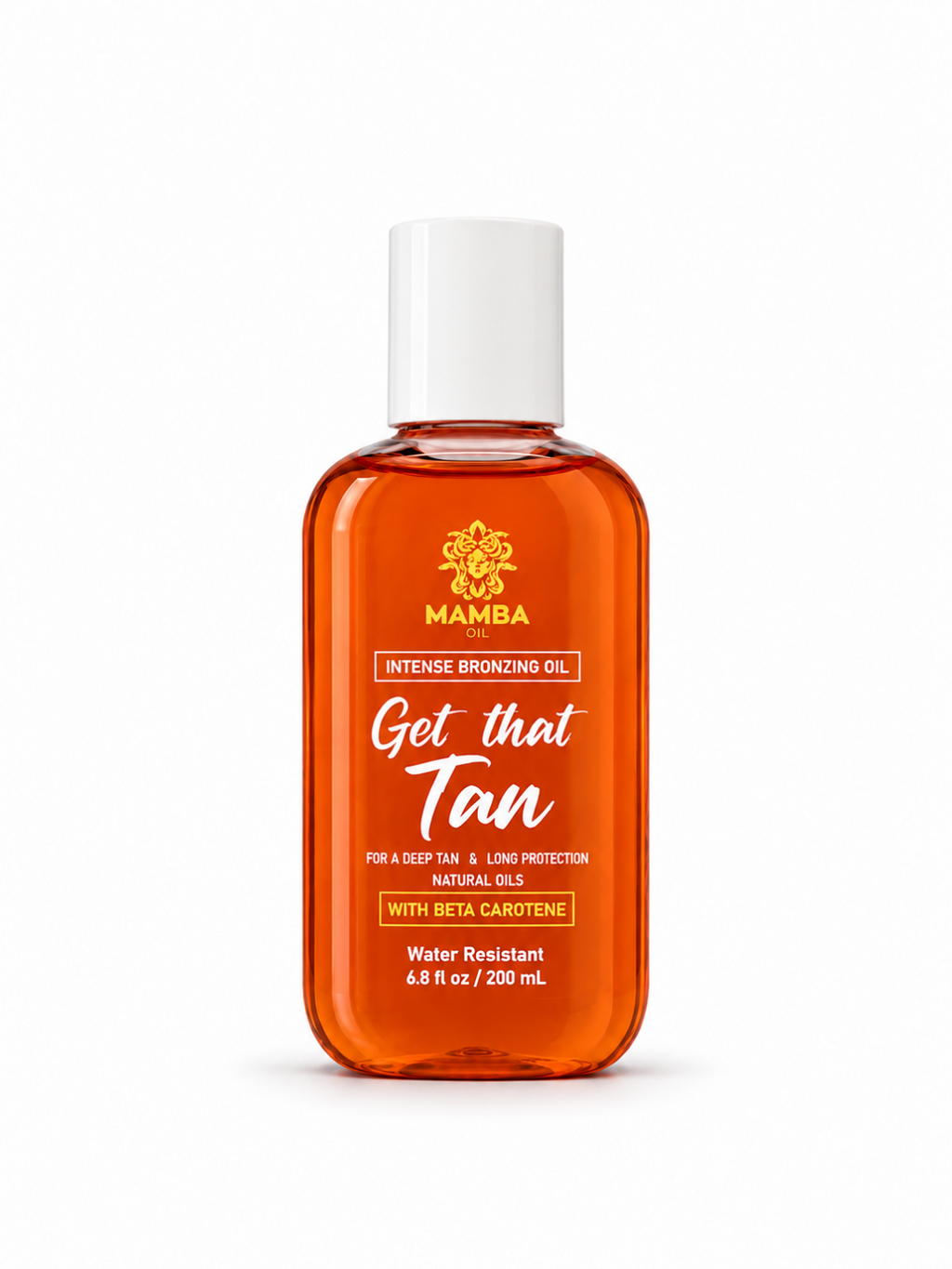 Mamba Intense Bronzing Oil bottle on a white background