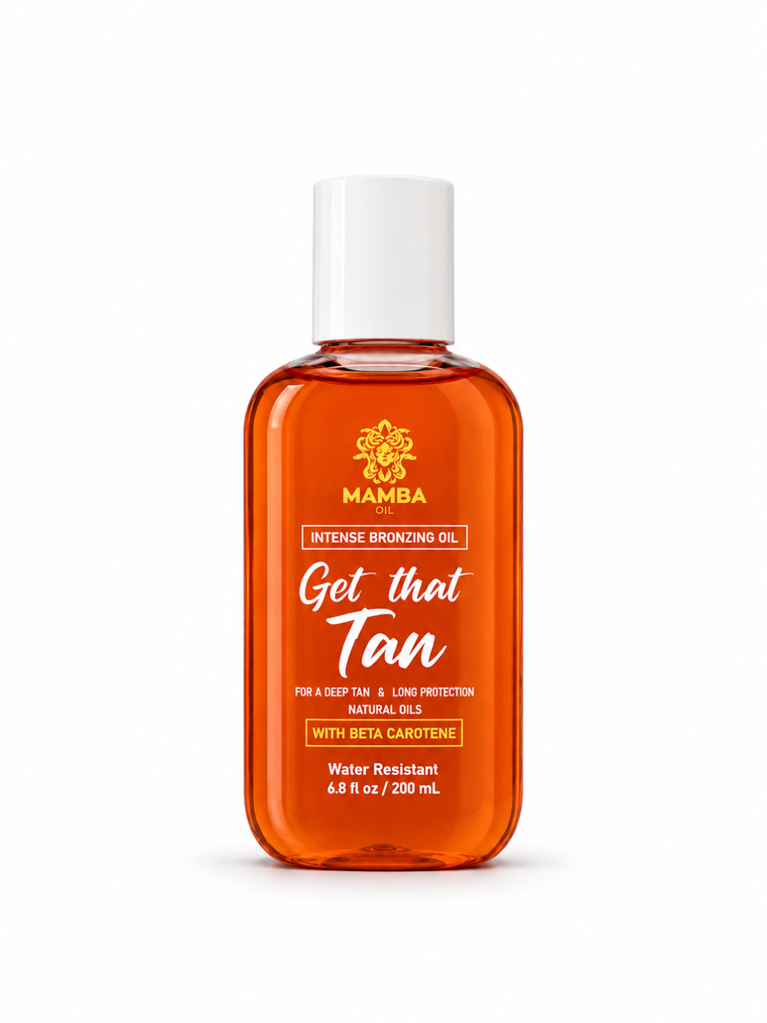 Mamba Intense Bronzing Oil bottle on a white background